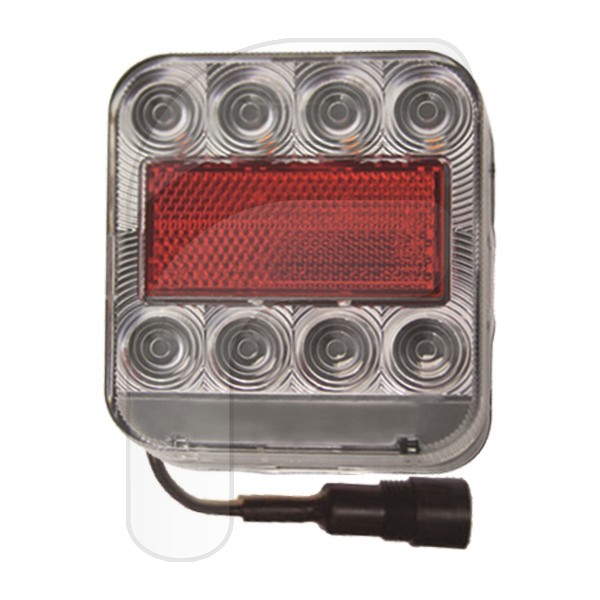 PILOTO TRASERO UNIVERSAL LED 12V CON LUZ MATRÍCULA CONECTOR DY